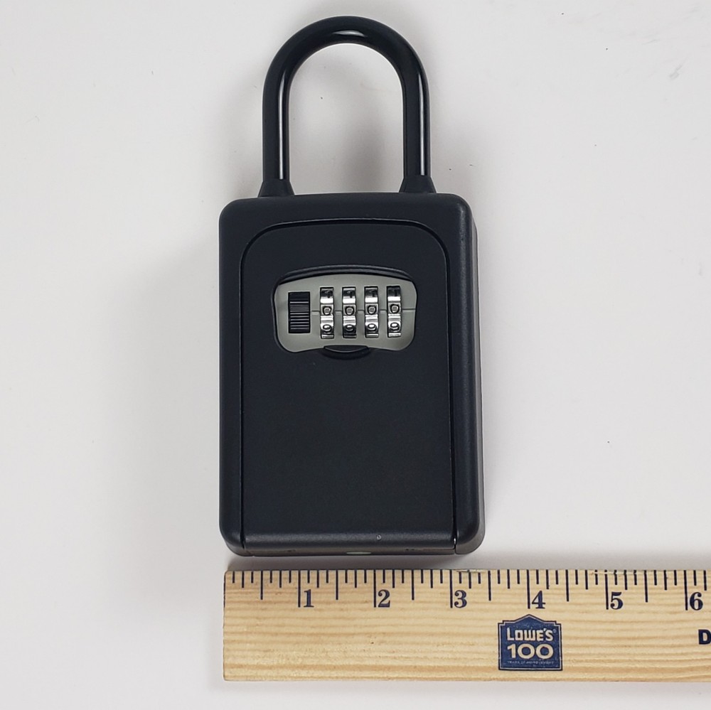 Portable Key Lock Box 4 Digit Combination Safe Security Storage Can Wall Mount