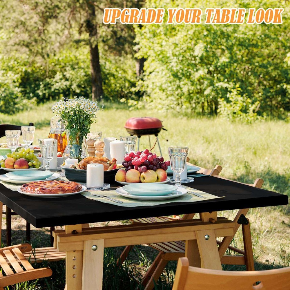 Picnic Table Cloth,Elastic Fitted Tablecloths for 6ft(30*72inch) Rectangle Table