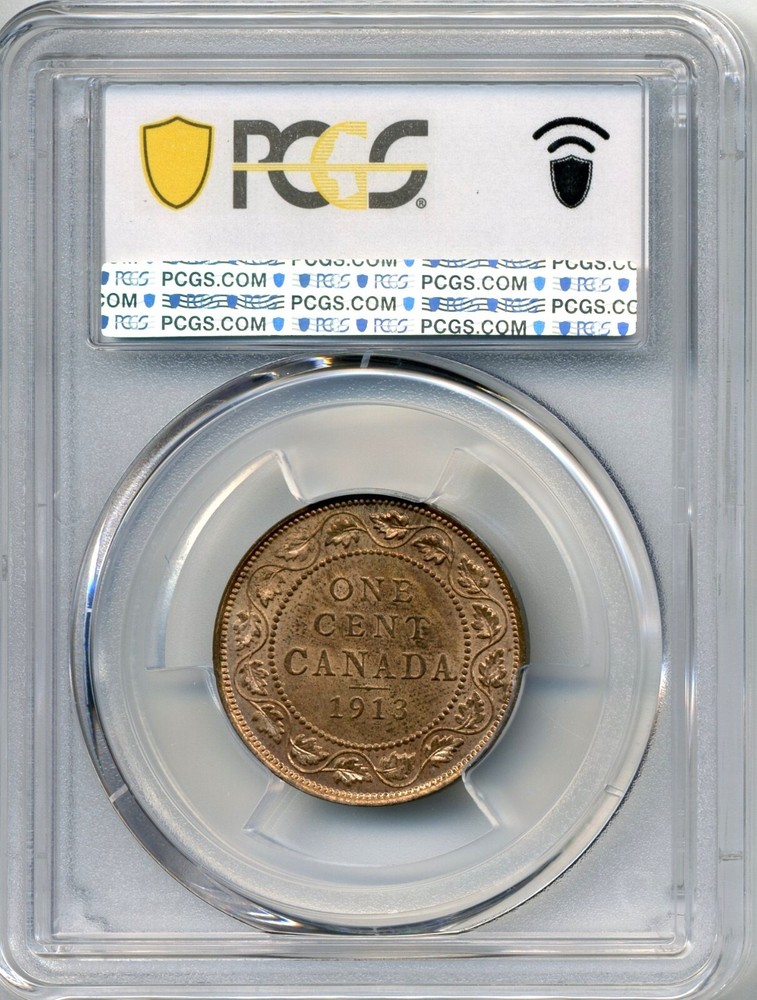 1913 Canada Large Cent - PCGS Uncirculated MS 63 RB