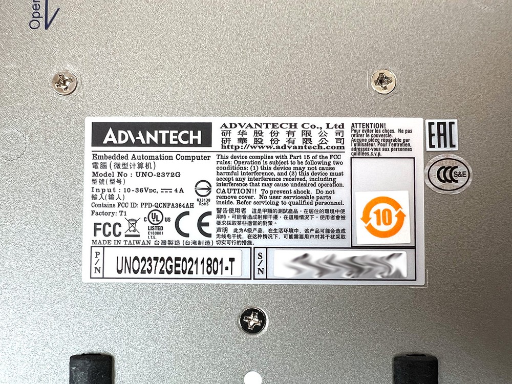 Advantech UNO-2372G Modular Embedded PC Intel Atom E3845 1.91GHz QC 4GB RAM