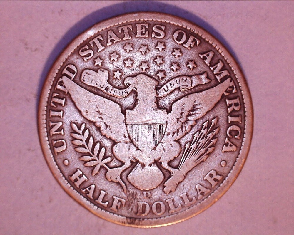 1908-D BARBER HALF DOLLAR VG **116-6
