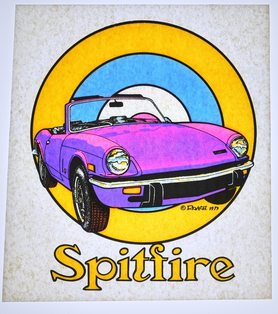 Original VINTAGE 1970s Heat Transfer | Triumph Spitfire