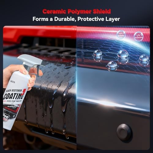 CeramicBlack Trim Coating Spray - Advanced Ceramic Protection for Plastic,