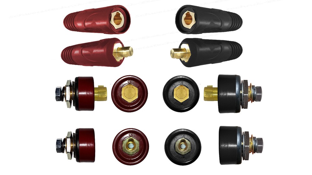Installation socket cable plug cable socket 10-95 mm² red/black welding machine MIG/MAG