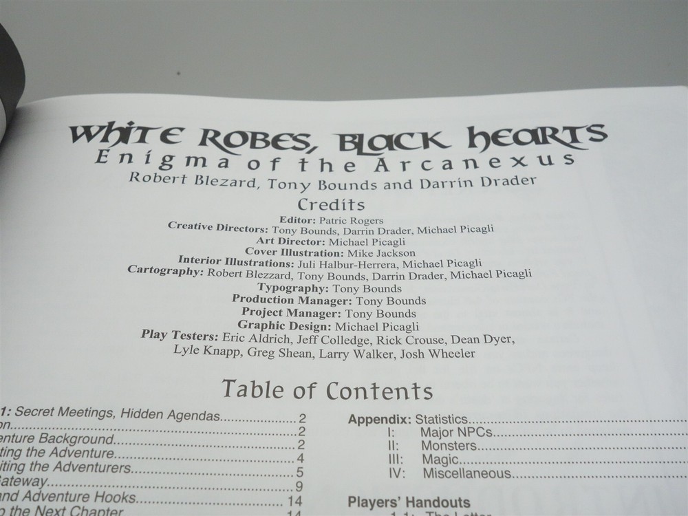 Dungeons & Dragons, DnD: White Robes, Black Hearts (d20 System)