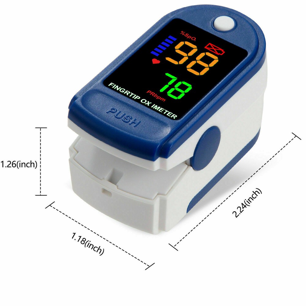 LED display fingertip pulse oximeter SpO2 oxygen saturation detector