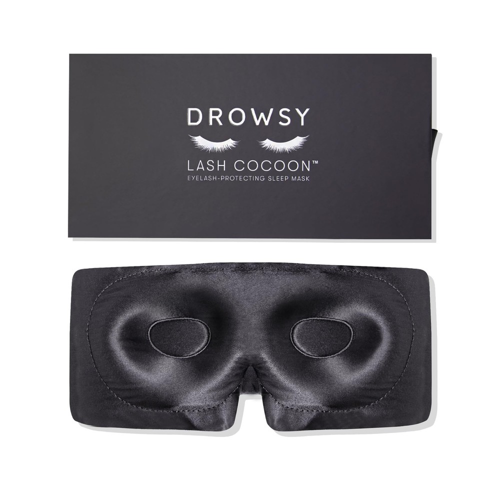 Eyelash Protecting Silk Sleep Mask for Natural Lashes & Extensions. Deep Eye ...