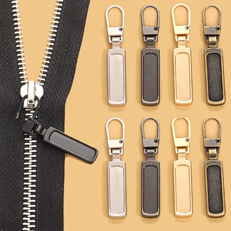 5Pcs Detachable Universal Zipper Puller Replacement Tab Zippers Head Sliders