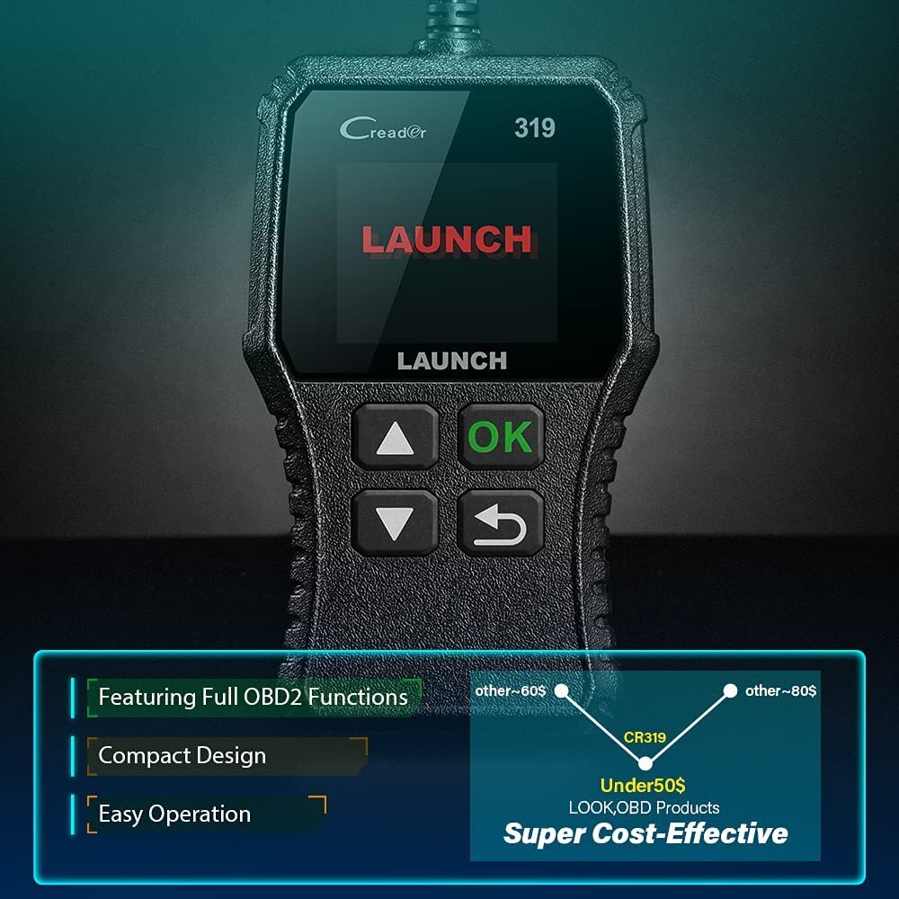 LAUNCH CR319 OBD2 Scanner Full OBDII Functions Diagnostic Tool Car Check Engine