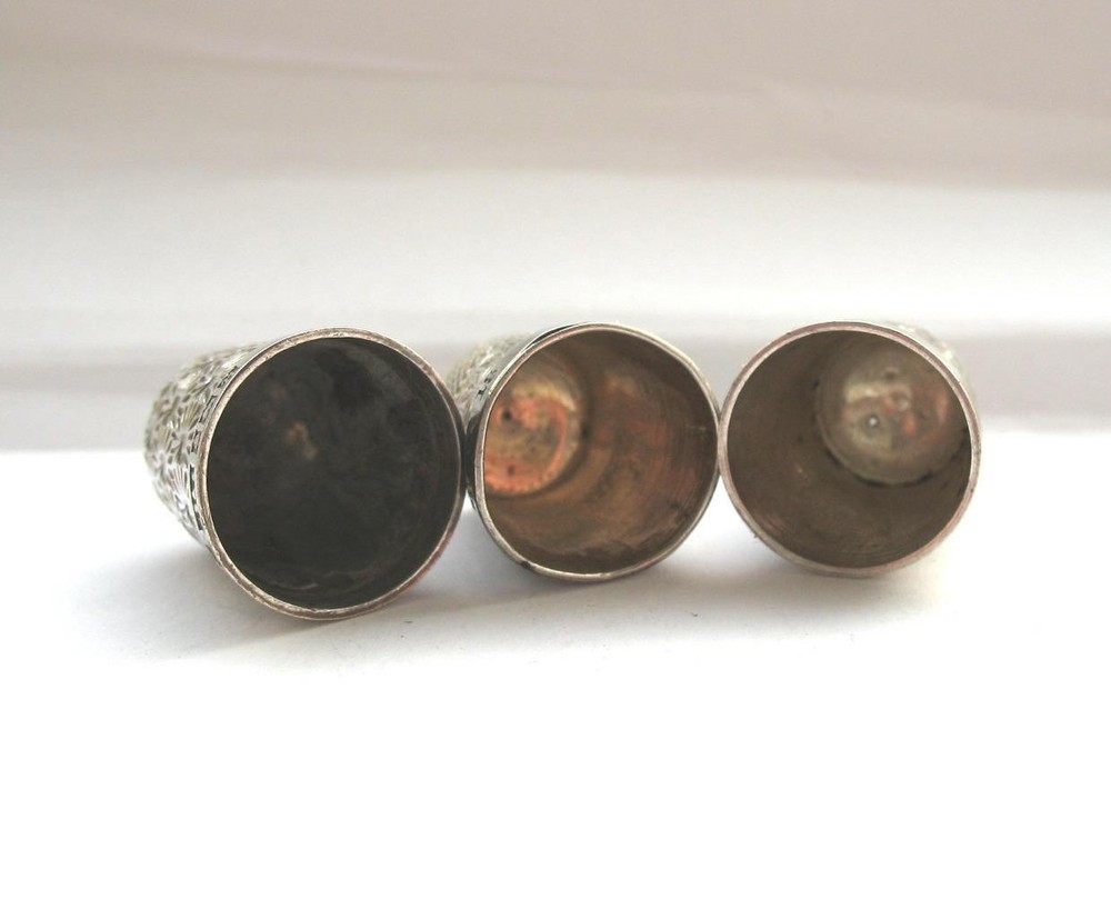 3 Sterling Silver Thimbles