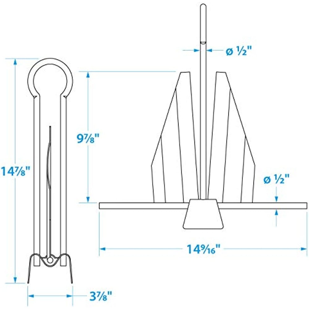 SEACHOICE Utility Anchor 10E 41620