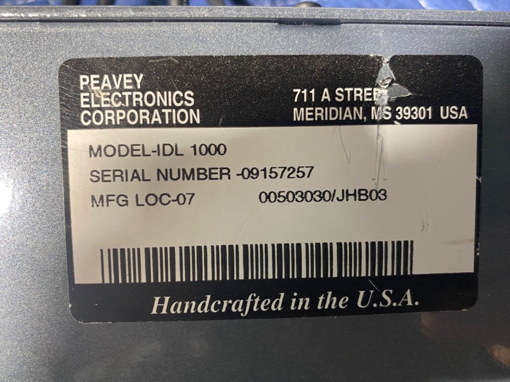 Peavey IDL 1000 2 Input Multi-Tap Digital Delay Rack Mounted Effect