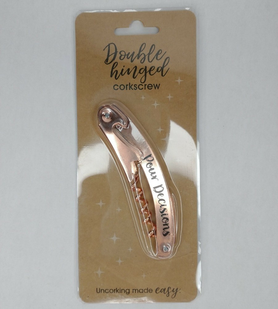 Double Hinged Corkscrew Pour Decisions Portable Purse Cork Screw