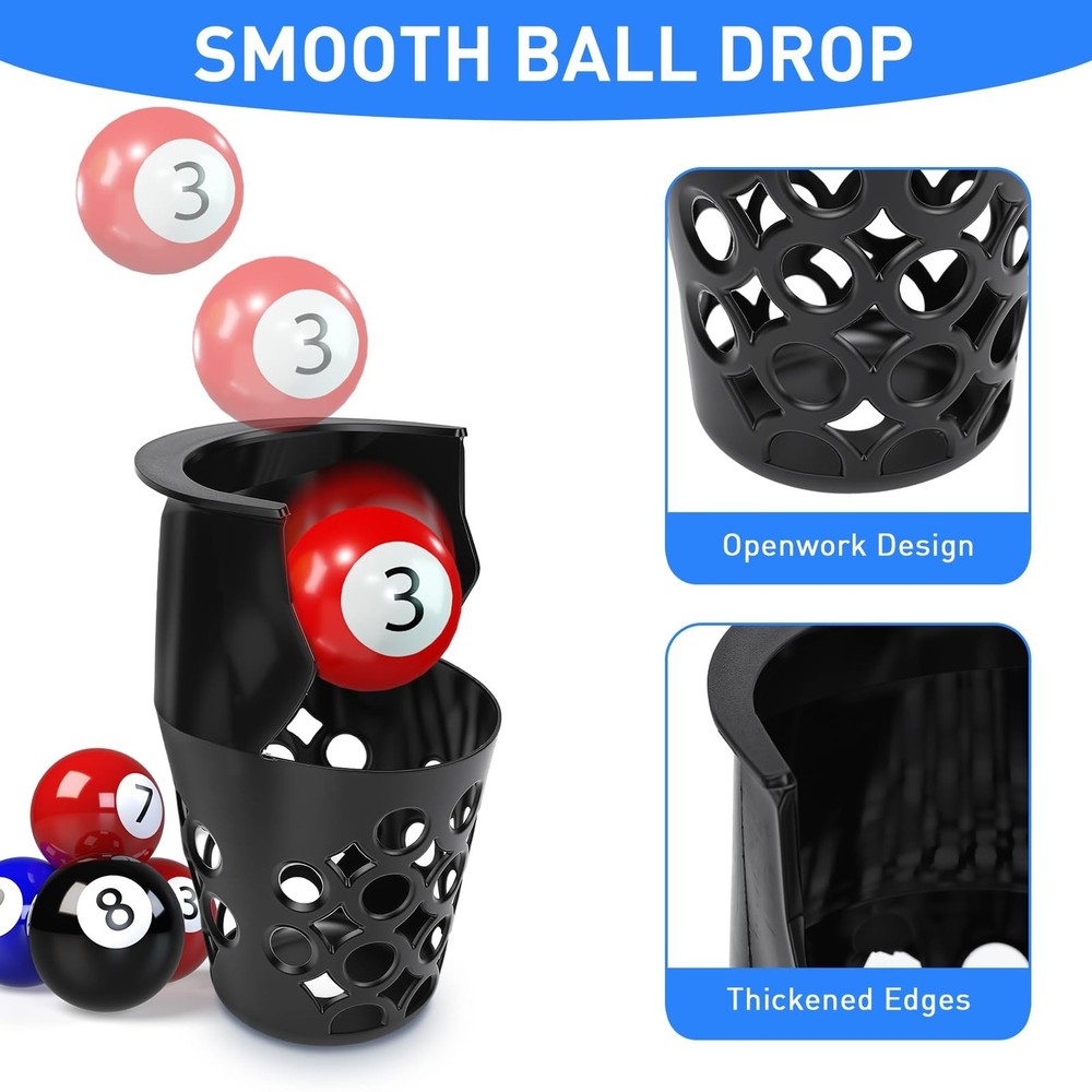 6 Pack Pool Table Pockets, Pool Table Web Pockets, Billiard Pool Table Access...