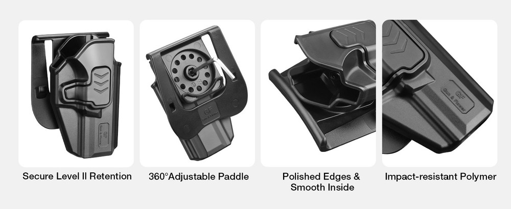 Level II Index finger release,OWB Polymer Holster Fit Ruger Security 9 Standard