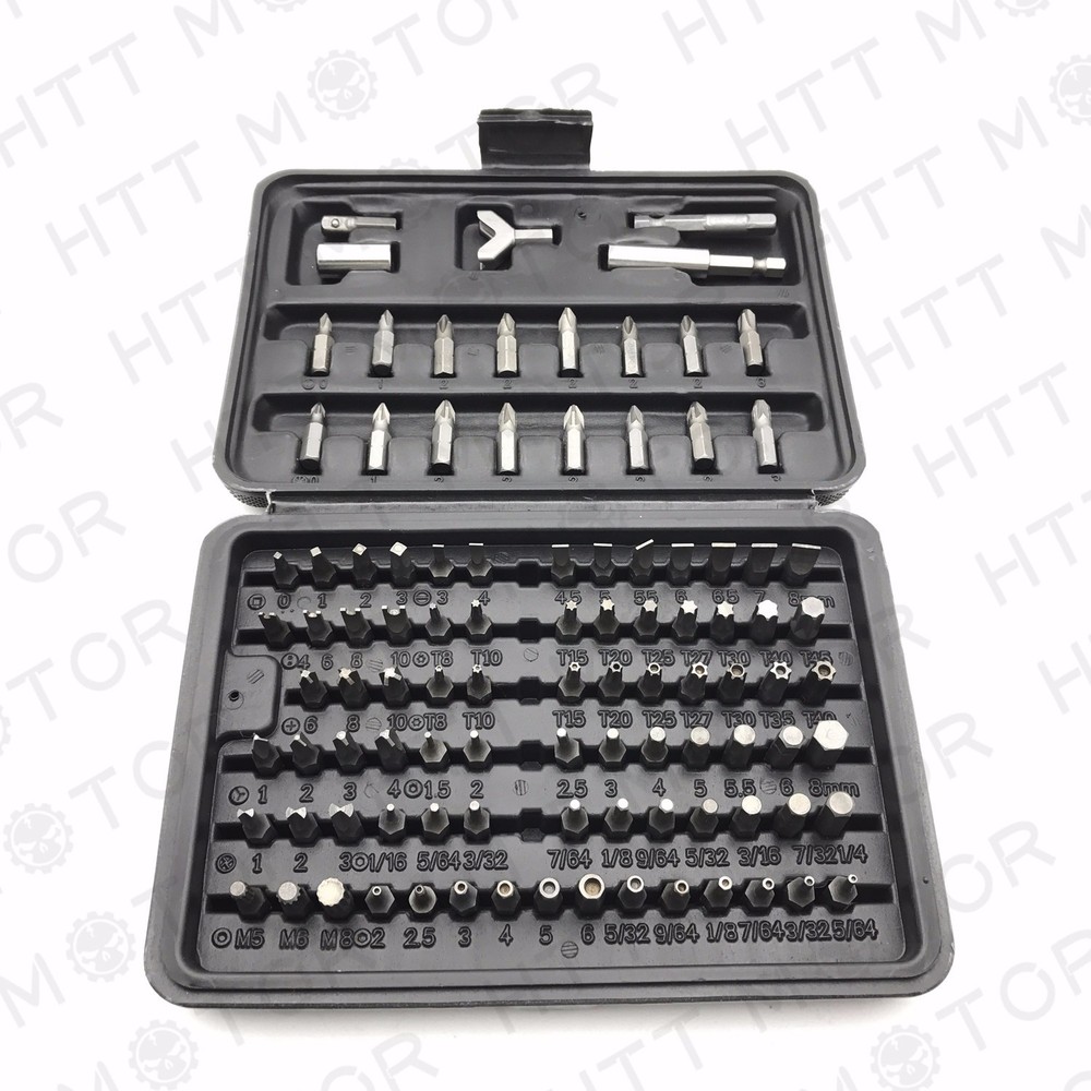 HTTMT 100 PIECE SECURITY BIT SET LOCKSMITH PC TORX HEX KEY