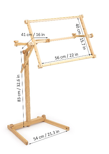 Needlework Floor-standing type Stand with Adjustable Frame Made of organic beech