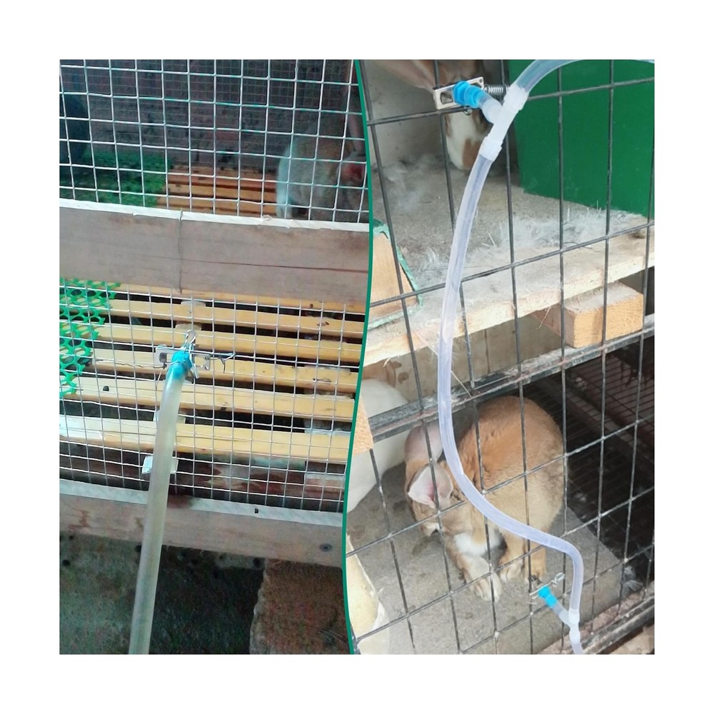 Automatic Rabbit Watering System Kit Include 10 Nipple Drinker Feed... Fast Ship