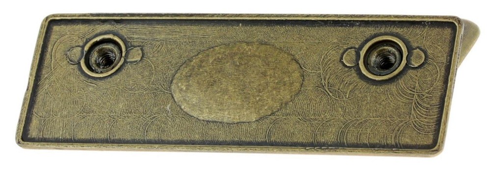 2-1/2" Vintage Federal Style Rectangular Bail Pull Antique Brass