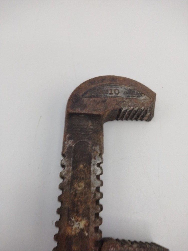 Vintage Adjustable Pipe Wrench Wood Handle
