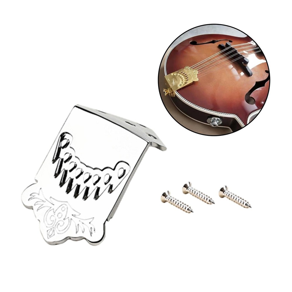with 3 Mounting Screws Mandolin Tailpiece 8 String Replaces