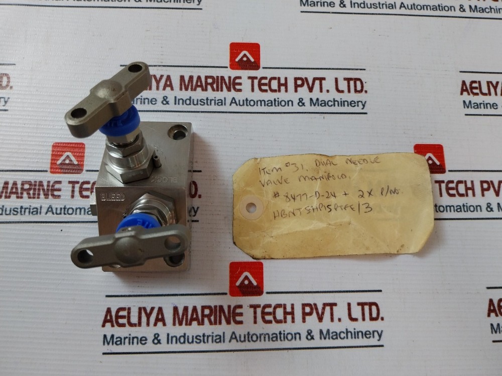 Pressure Dynamics 8477-d-24c Dual Needle Valve Manifold