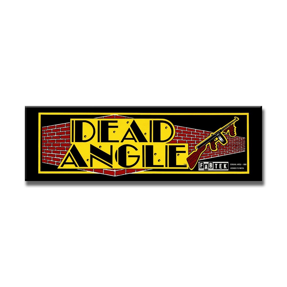 Dead Angle Premium Arcade Marquee Insert Reproduction Header/Backlit Sign