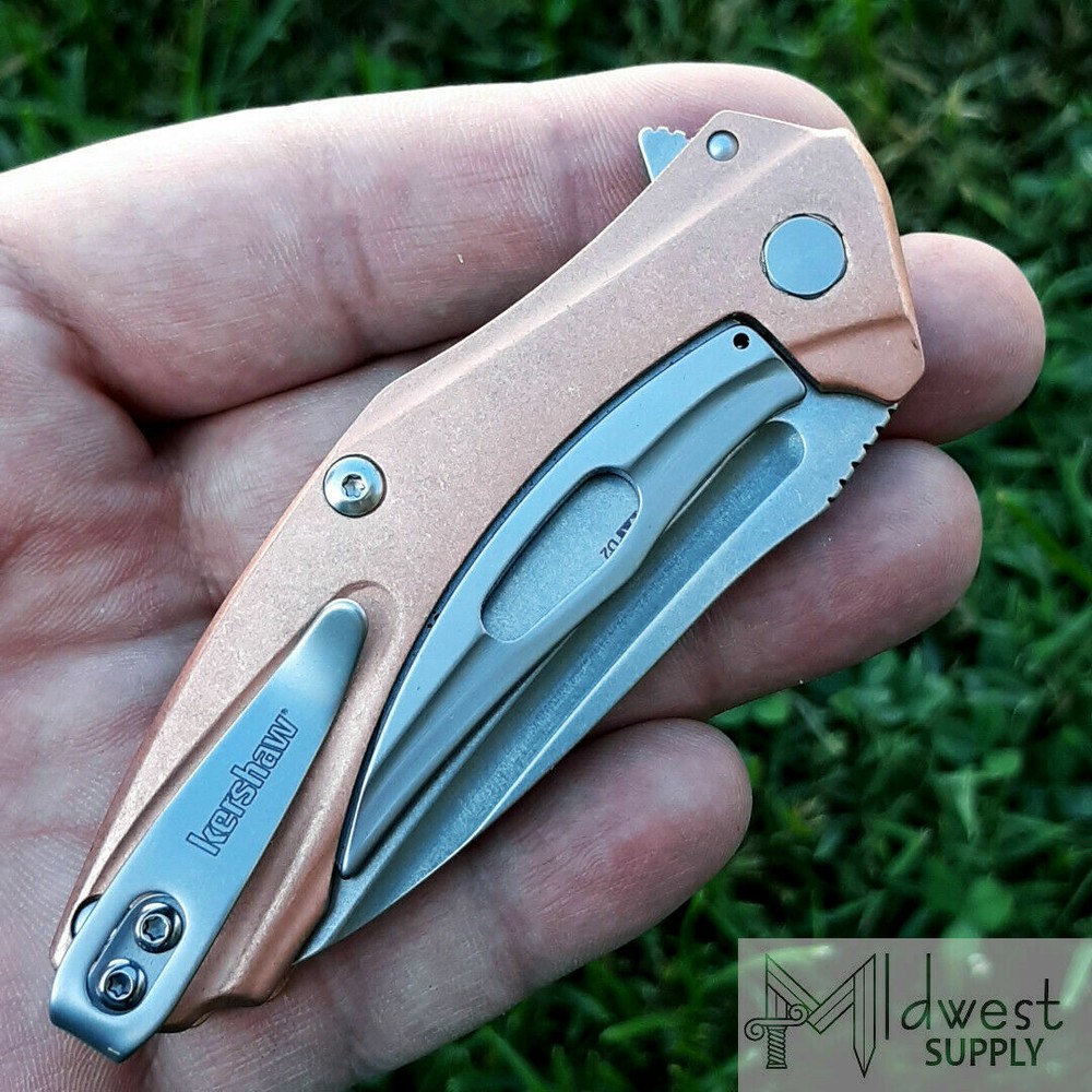 Kershaw Natrix Sub Frame Folding Knife 2.75" D2 Tool Steel Blade Copper Handle