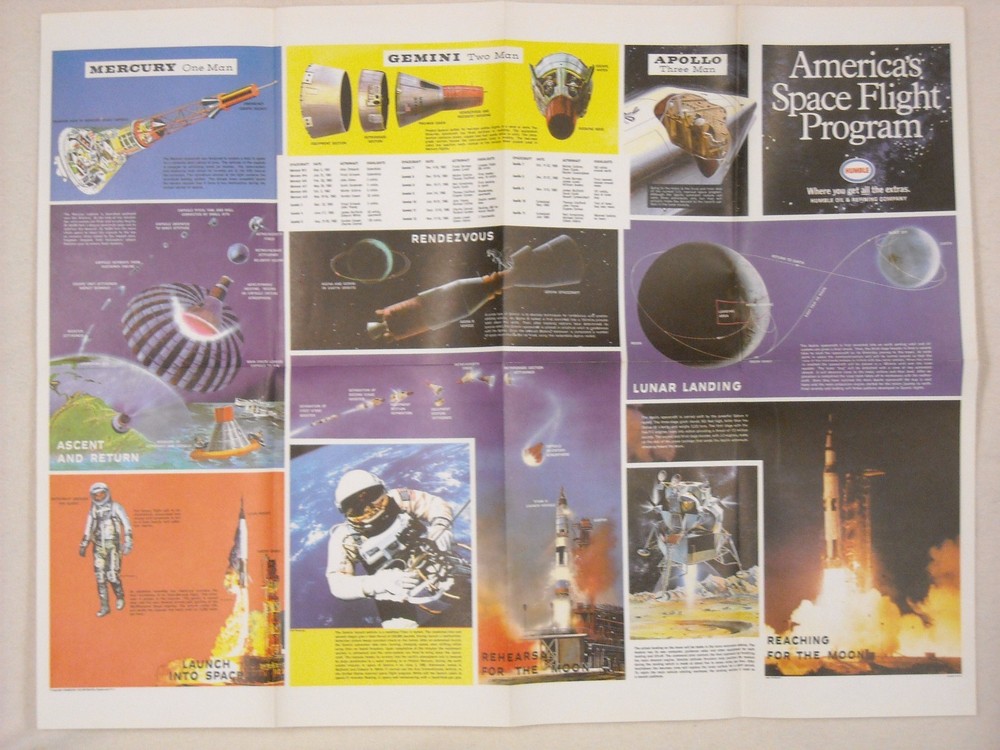 Vintage Humble Oil America's Space Flight Program