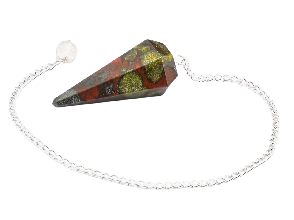 Dragon Bloodstone Dowsing Crystal Pendulum