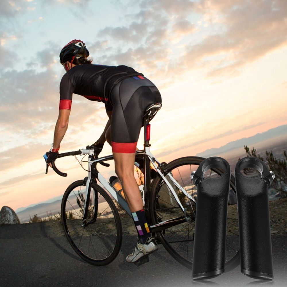 1 Pair Durable Handlebar Aluminum Alloy Auxiliary Handlebar (Black)