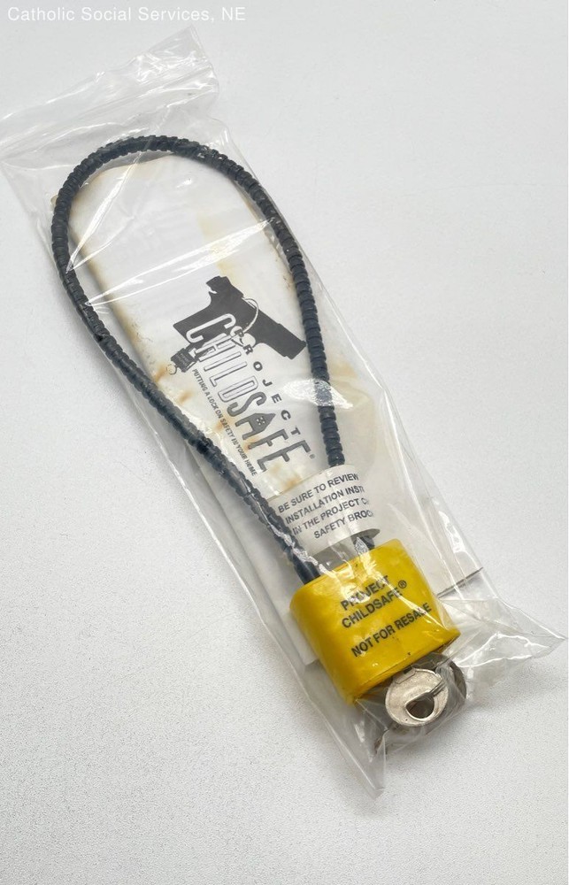 Cable Gun Lock Firearm Safety Yellow