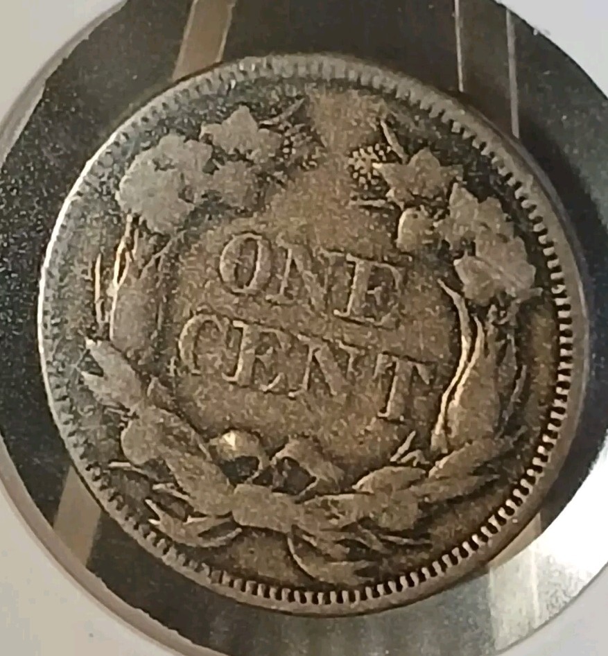 1858 Flying Eagle Cent LARGE Letter L/L