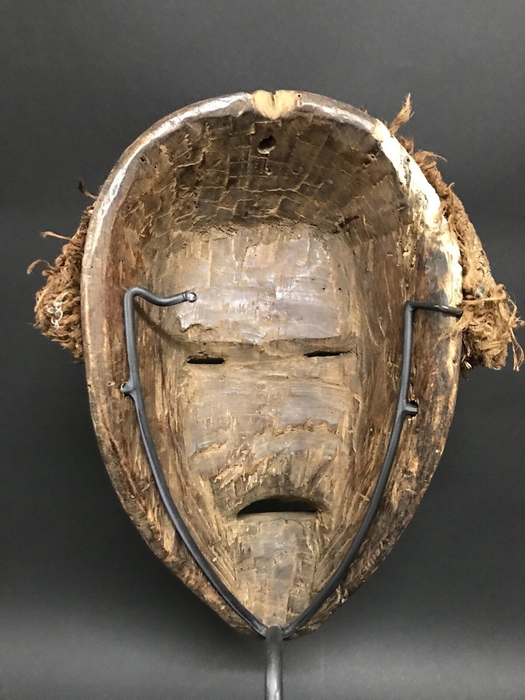 AFRICAN ART DAN MASK WITH STAND