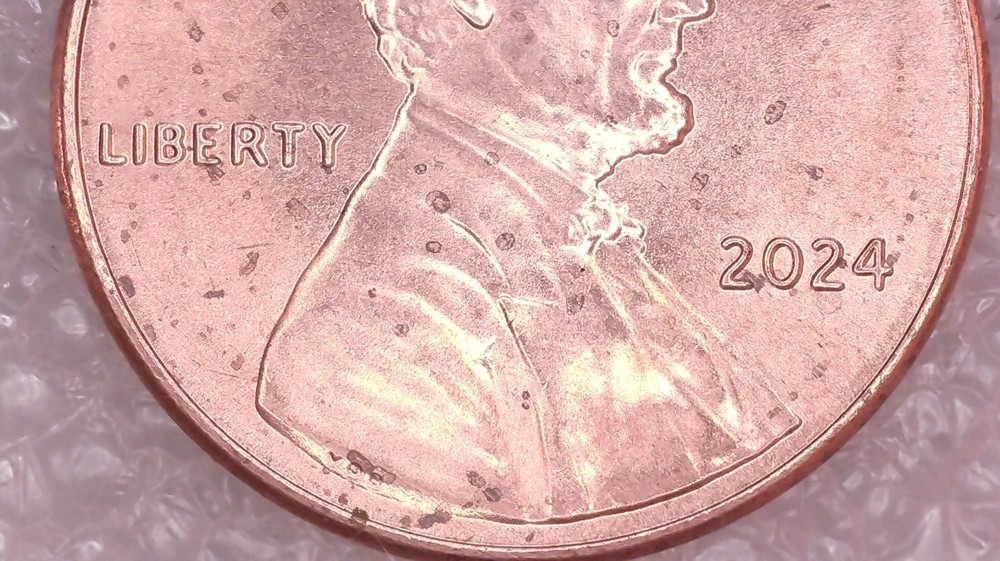 2024 P Lincoln Cent Spiked Head Error