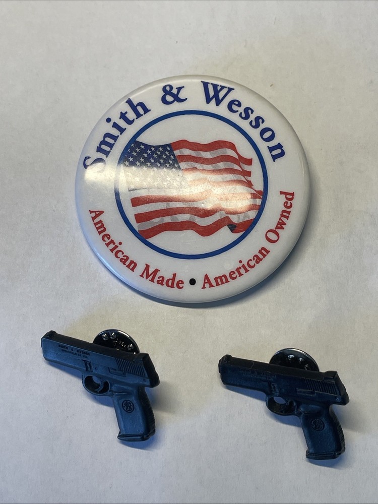 THREE SMITH WESSON HANDGUN PINS