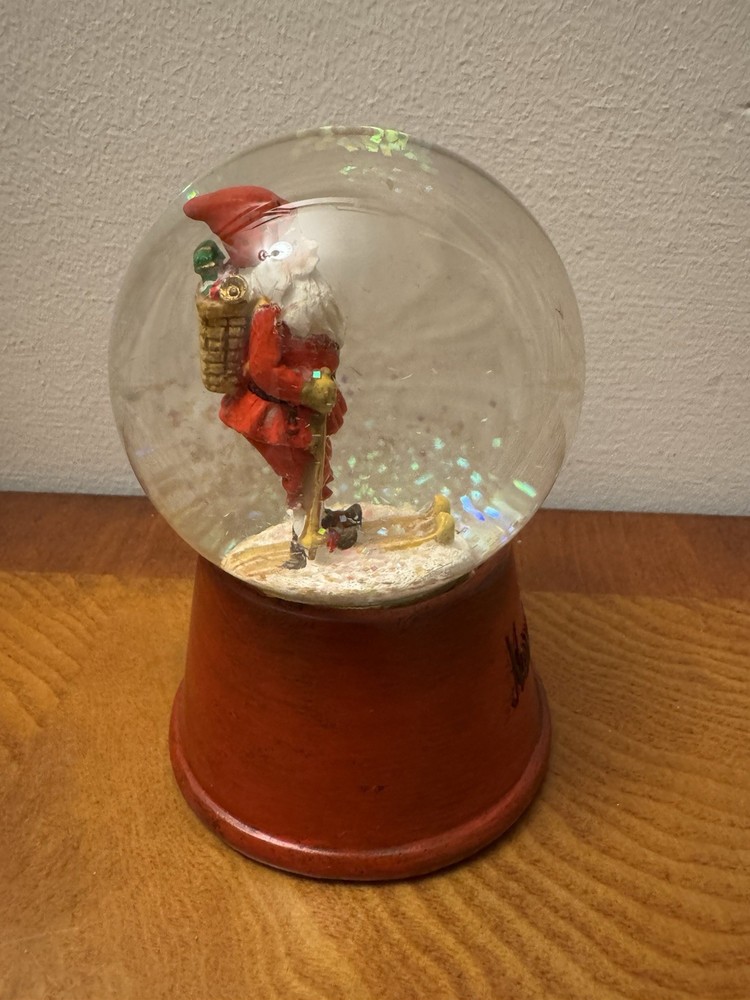2012 Neiman Marcus ~ Santa Skiing Snow Globe ~ 5"