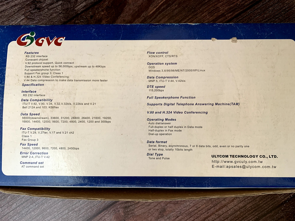 GVC 56K Fax Modem 56 Kbps