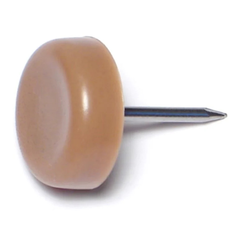 3/4" Beige Plastic Pan Head Tack Glides (15 pcs.)