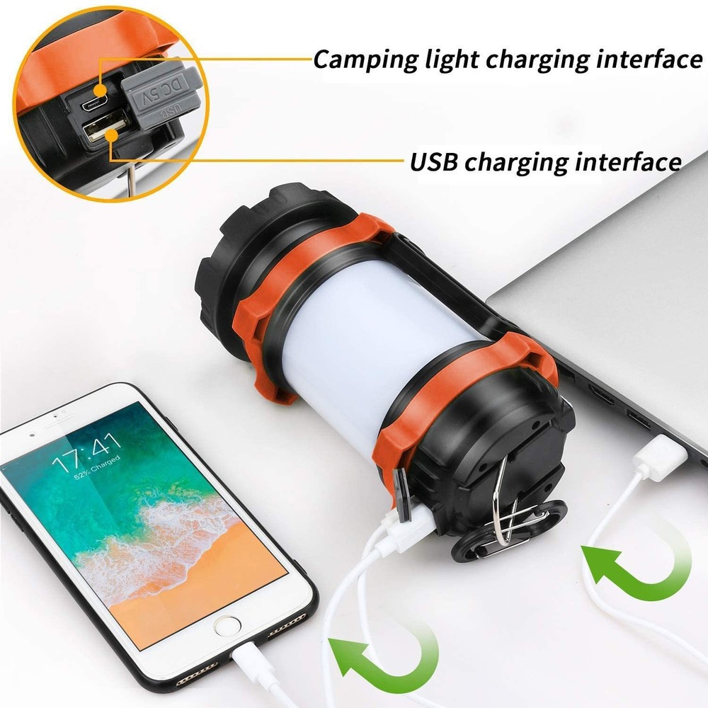 Camping Lantern Rechargeable , Camping Flashlight 4000 Capacity, 6 Modes, IPX...