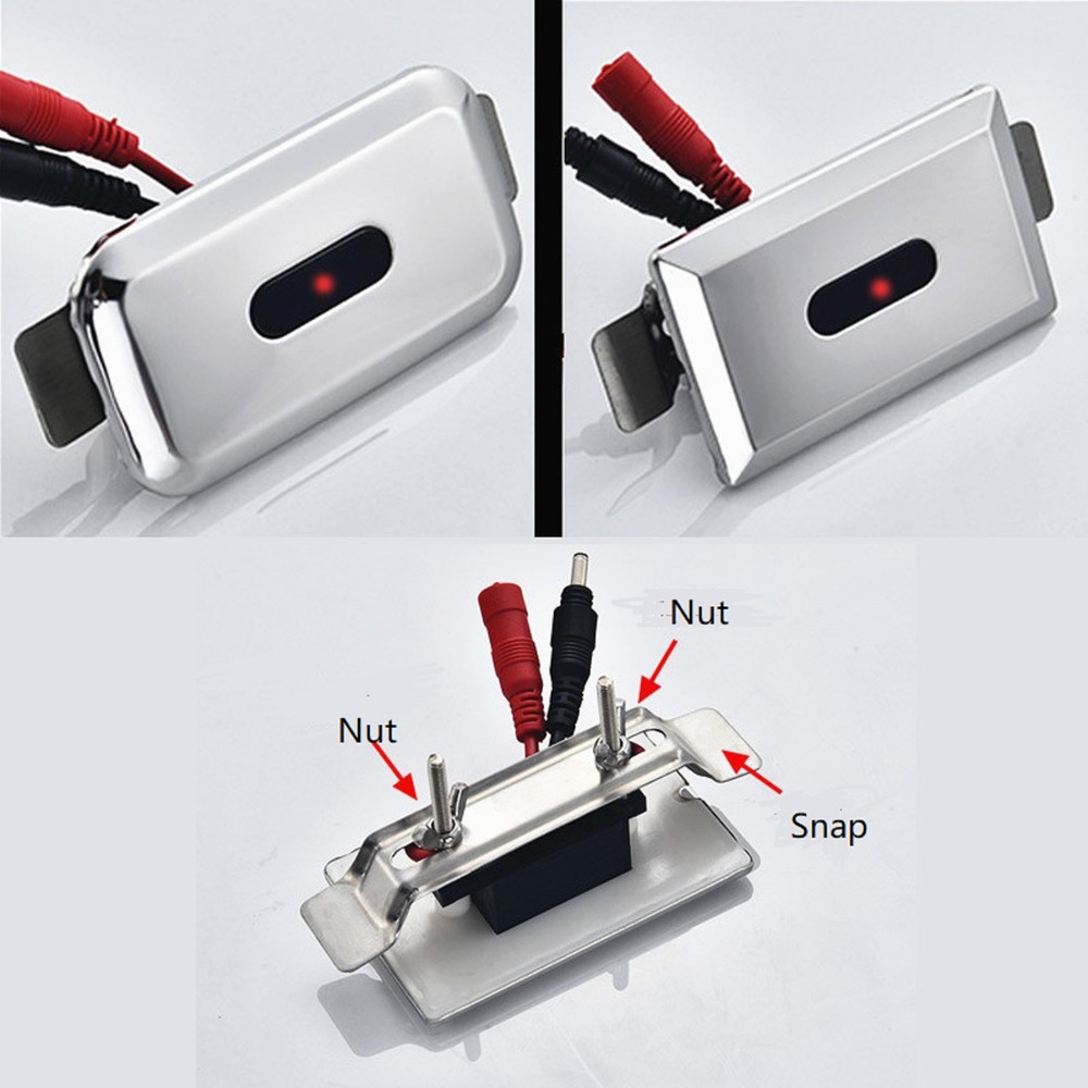 Automatic Ceramic Integrated Standing Urinals Sensor Flusher Flush Valve Kit e