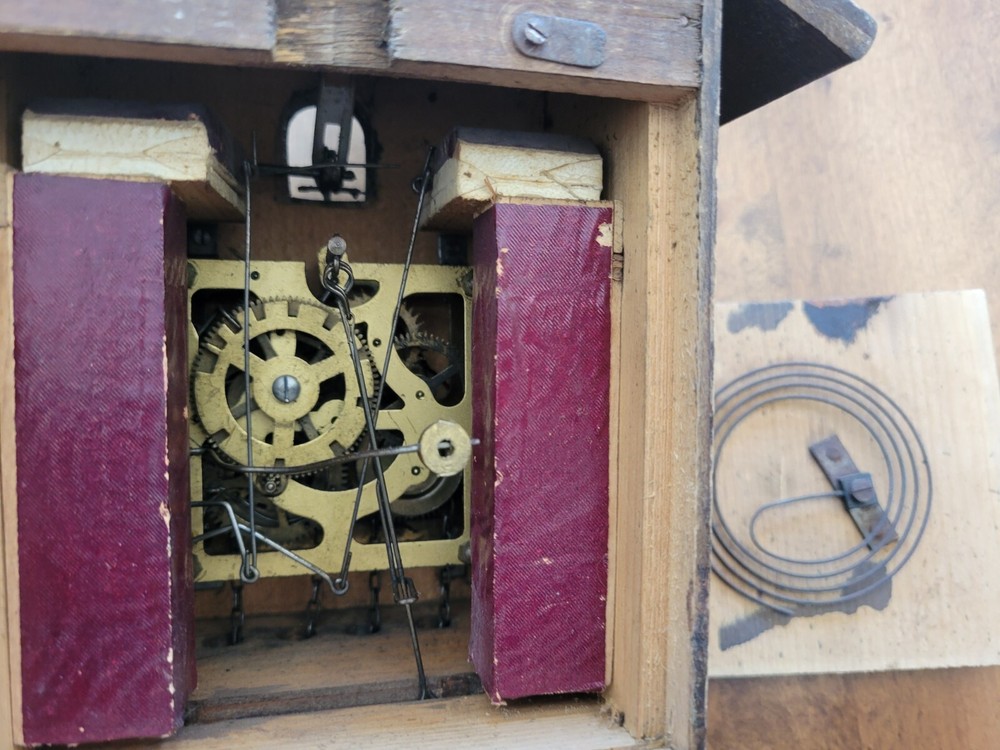 Vintage German Cuckoo Clock Black Forest Bird