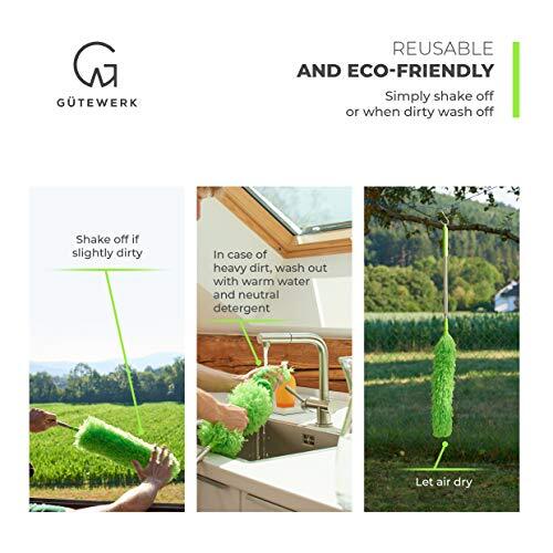 Extendable Microfiber Feather Duster, Feather Dusters for Cleaning, Ceiling