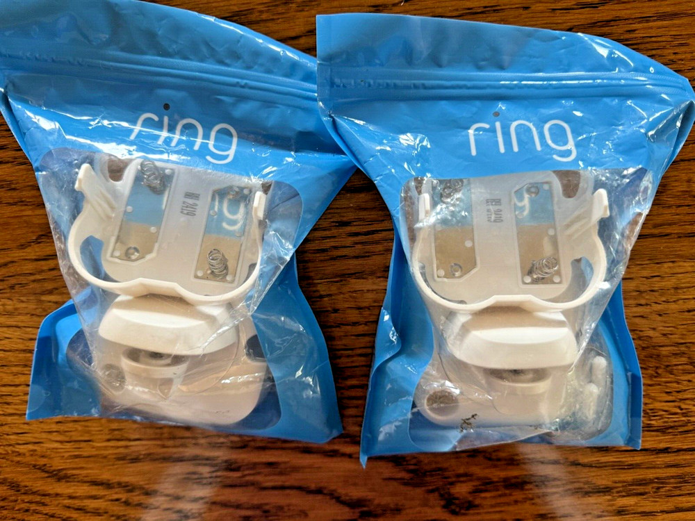 2 Pack -Genuine Ring RB Spotlight Battery Mounting Pack - White - Sealed