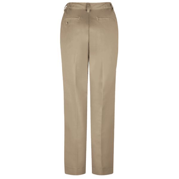 Women's Red Kap Elastic industrial Insert Work Pant slacks PT61 KH Khaki Size 20