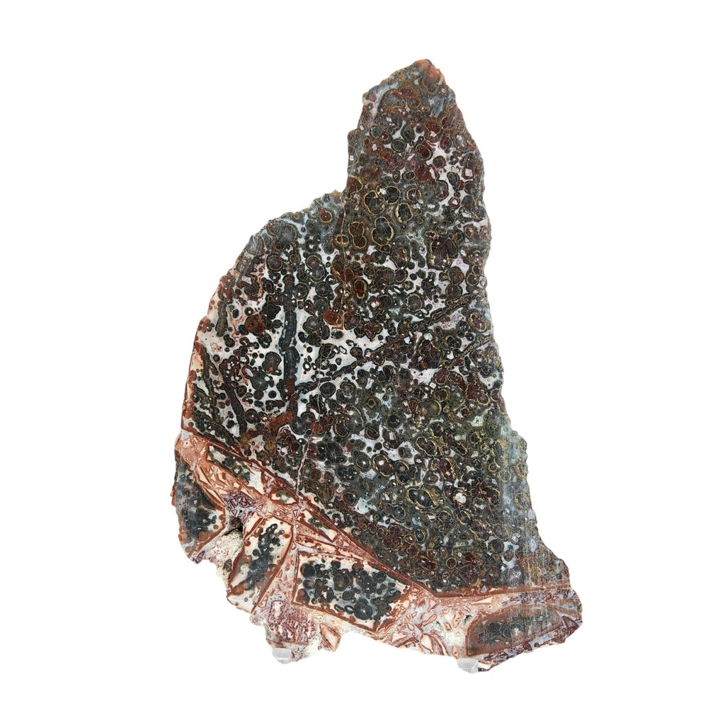 Leopard Jasper, slab, cabbing rough, lapidary, #R-6835