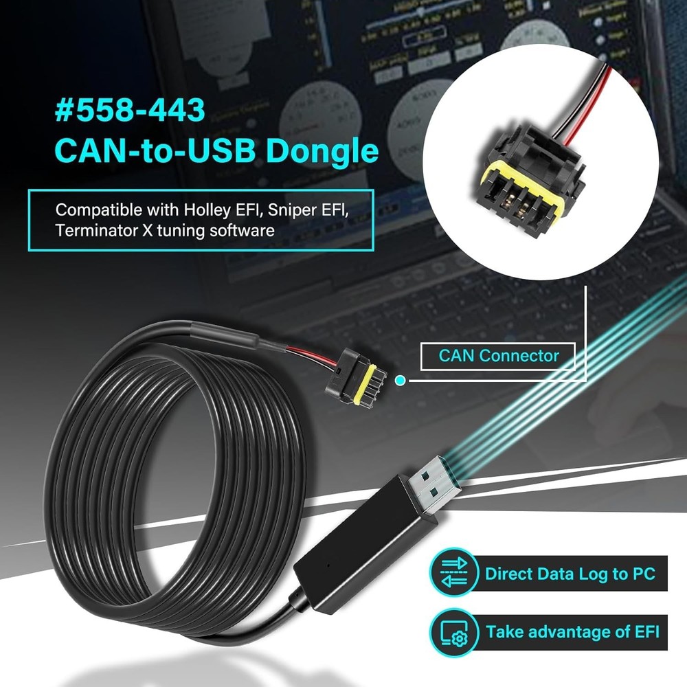 For EFI CAN to USB Communication Cable 558-443 Sniper Terminator X Tuning 8FT
