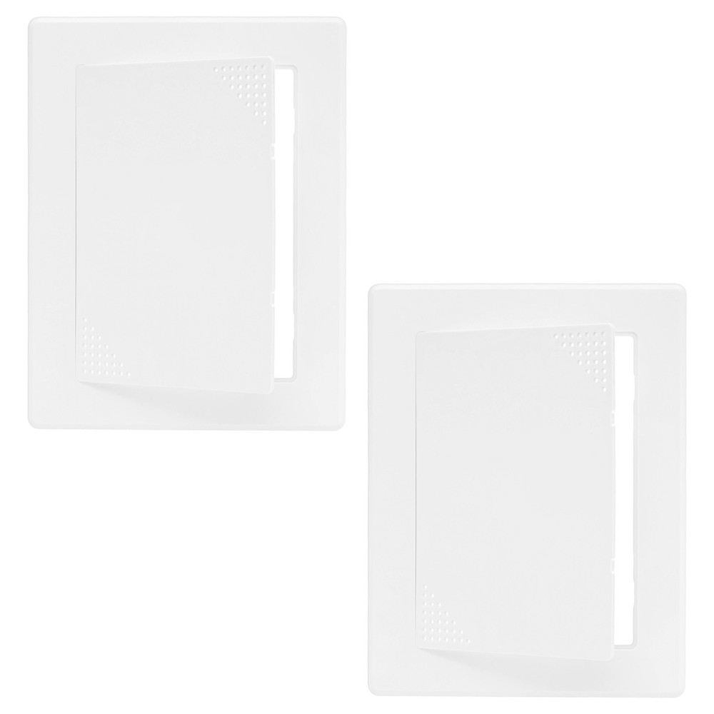 2-Pack Access Panel for Drywall, 7x5" Plastic [White, Vented Rectangle]