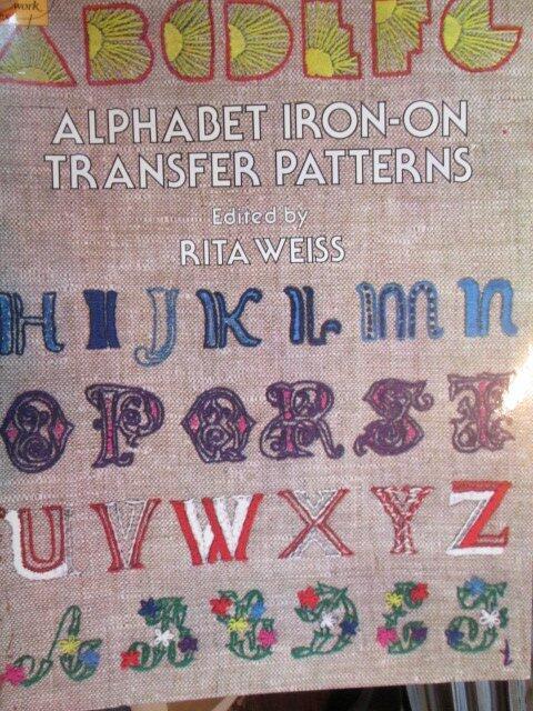 Alphabet Iron-On Transfer Patterns Book-Dover/Rita Weiss-18 ABC's