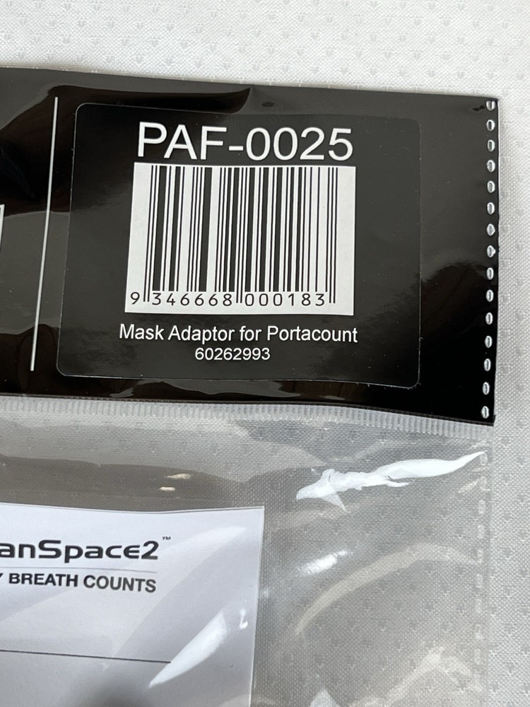 CleanSpace PAF-0025 Half Mask Fit Testing Adaptor | For Quantitative Fit Testing